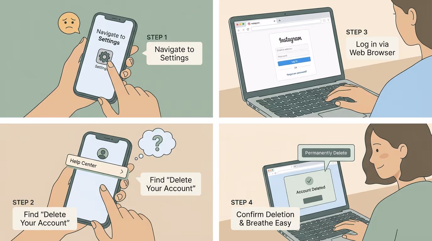 How to Permanently Delete Instagram Account